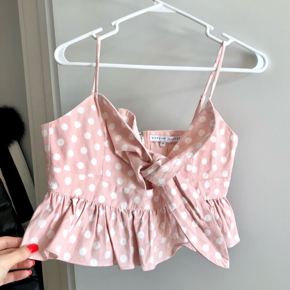 English Factory Pink Polka Dot Tie Top & Marching Trousers - Picture 10 of 16